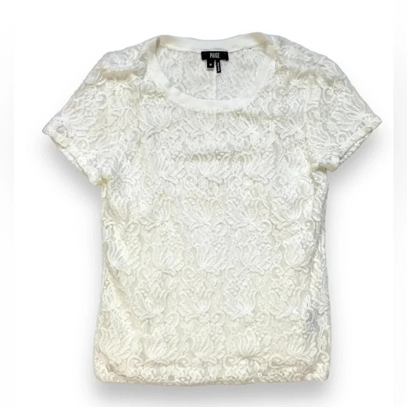 NWOT PAIGE Floral Lace Top 2-in-1 with Attached Camisole - Picture 2 of 5